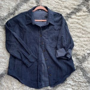 Button down, corduroy, blue, size S